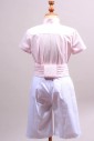 tenue de cortège chic rose clair et blanc