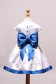 Tenue de cortège bleu roi et blanc en soie