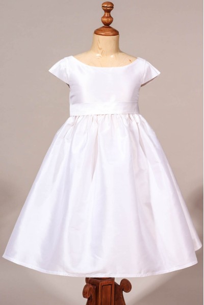 Robe de cérémonie fille chic en soie, robe de cortège