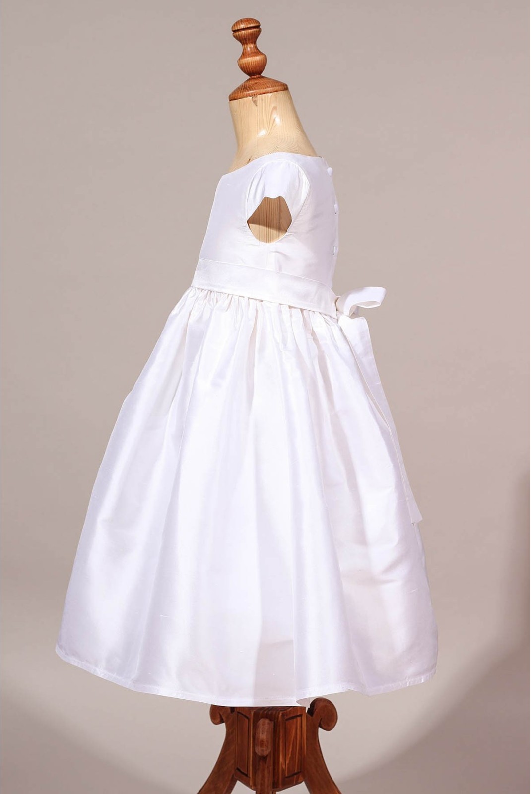 Robe de cérémonie fille en soie, robe cortège chic en soie