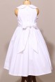 Robe de communion fille, robe blanche de cérémonie fille