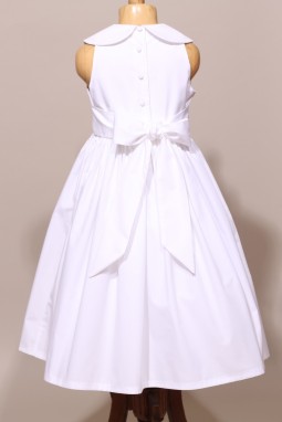 Robe de communion fille, robe blanche de cérémonie fille