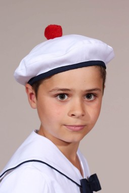 Béret marin enfant avec pompon