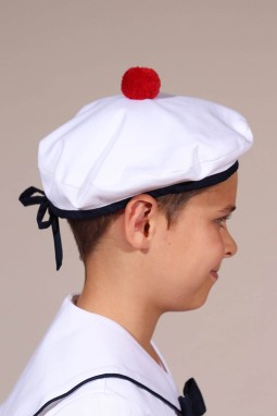 Béret marin enfant avec pompon
