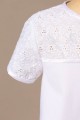 Robe de communion fille chic broderie anglaise