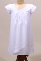 Robe blanche de cérémonie fille en coton 