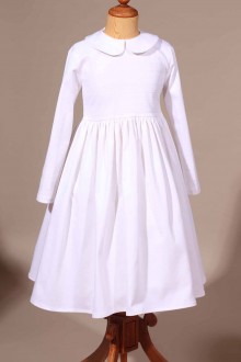 Robe blanche hiver de communion Pascaline