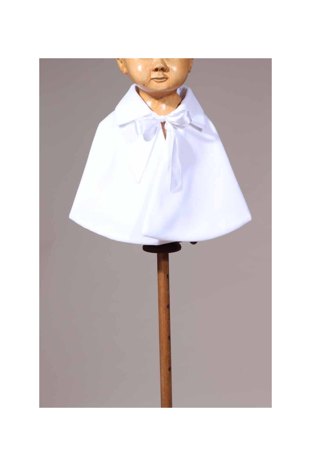 Cape Matelassée Ancienne Pour Poupée Ou Bébé - Blanc - Parfait État - Vintage Français