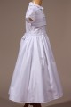 Robe de communion fille classique blanche col Claudine