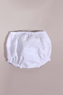 Culotte de bébé blanche avec dentelle "Mathilda"
