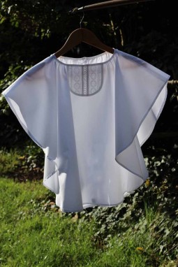 Blouse communion Zoé blanche