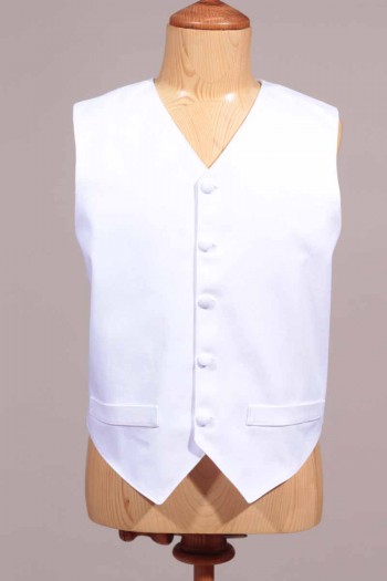 gilet ceremonie garcon blanc