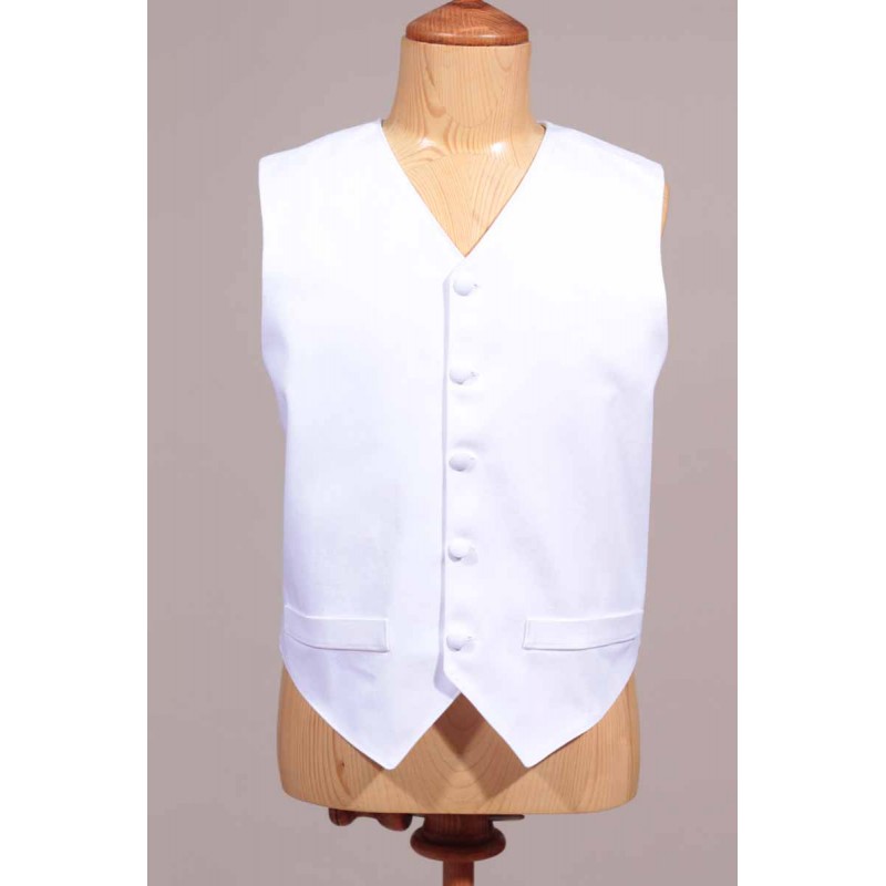 gilet blanc baptême