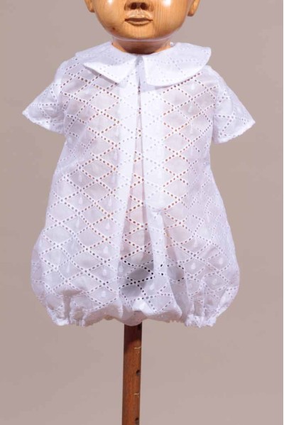 Barboteuse Baptême broderie anglaise blanche Walter Barboteuse Baptême broderie anglaise blanche Walter