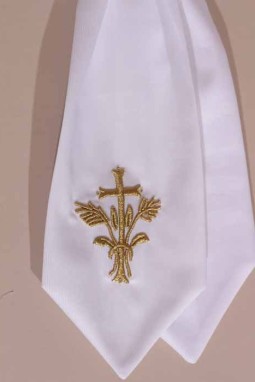 Bassard de communion brodé de fil d'or