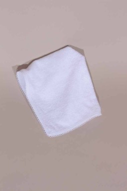 Serviette de Baptême blanche