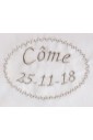 Broderie prénom date  de cérémonie