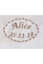 Broderie prénom date  de cérémonie