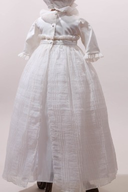 Robe de baptême de luxe pour bébé en organza