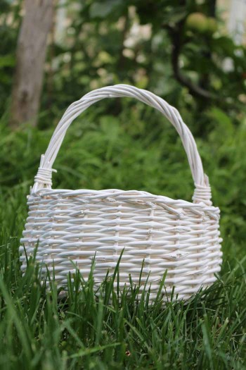 Panier en osier blanc, Place Dauphine