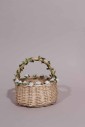 Panier cortege en osier naturel à fleurs