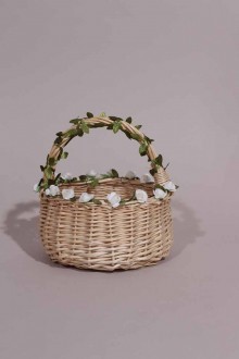 Panier pour mariage en osier naturel à fleurs