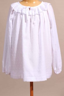 Chemise en plumetis blanc Margot