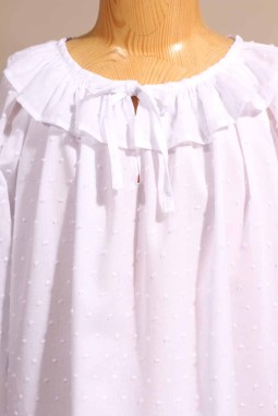 Chemise en plumetis blanc Margot