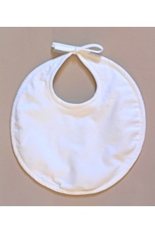 Bavoir serviette blanche bébé en velours milleraies