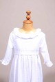 Robe communion en plumetis blanche de communion