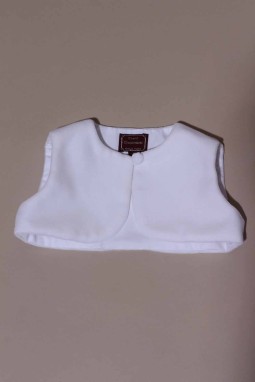 Gilet de cérémonie blanc sans manches Simon