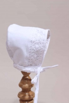 Bonnet de cérémonie blanc en velours Corentin