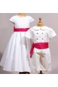 Cortège mariage garçon blanc et fushia 