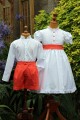 Ensemble enfant d'honneur Alicia orange et blancglaise