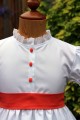 robe cortege orange et dentelle anglaise