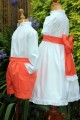 Ensemble mariage orange avec dentelle blanche