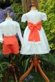 robe cortege orange et dentelle anglaise