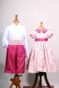 Ensemble enfant toile de jouy beige et fushia Esther