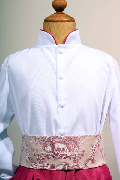Tenue garçon de mariage en soie et toile de jouy Pio Tenue garçon de mariage en soie et toile de jouy Pio