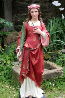 Statue Sainte Philomène face