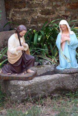 Sainte famille de crèche de noel