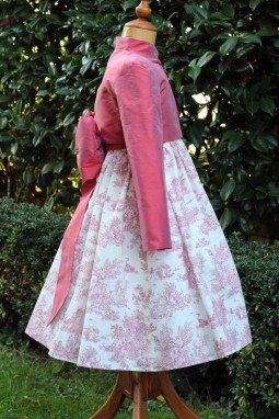 Veste en soie fuchsia fille
