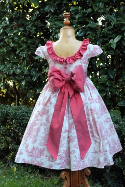 Veste en soie fuchsia fille