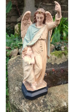 statue en platre ange gardien 30 cm
