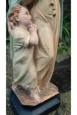 statue en platre ange gardien 30 cm