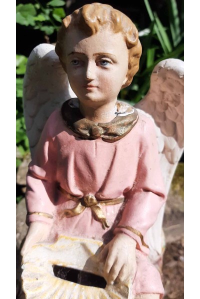 Petit ange quêteur avec tiroir 32 cm X 15 cm