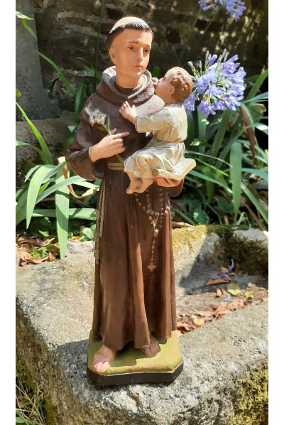 Statue en platre ancienne St Antoine