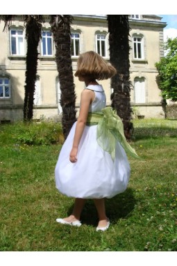 Robe de cortège fille organdi et sisal