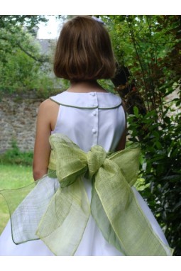 Robe de cortège fille organdi et sisal