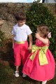 Tenue d'enfant d'honneur fuschia